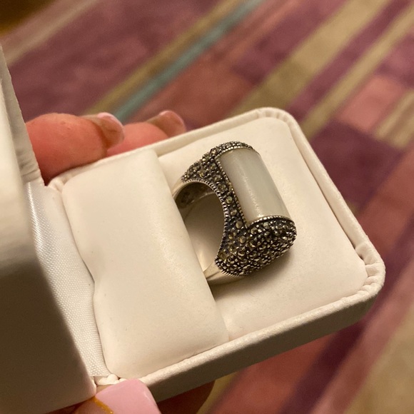 Silver 925 ring with real pearl,size 7 - Picture 3 of 8